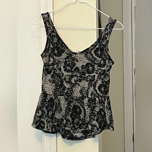 Kirra Black Lace Peplum Blouse - Picture 2 of 3